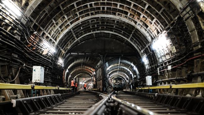 В одном из тоннелей московского метрополитена. Архивное фото В одном из тоннелей московского метрополитена. Архивное фото