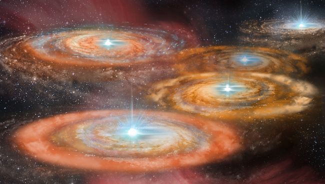 Рисунок семейства первых звезд Вселенной Рисунок семейства первых звезд Вселенной