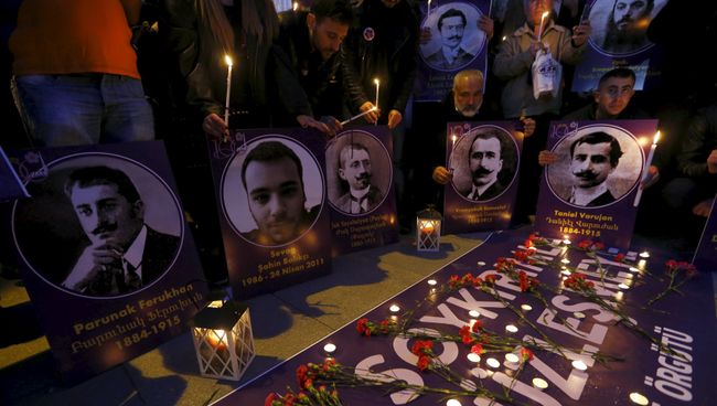 Мероприятия в память о жертвах геноцида армян. Стамбул, Турция Мероприятия в память о жертвах геноцида армян. Стамбул, Турция