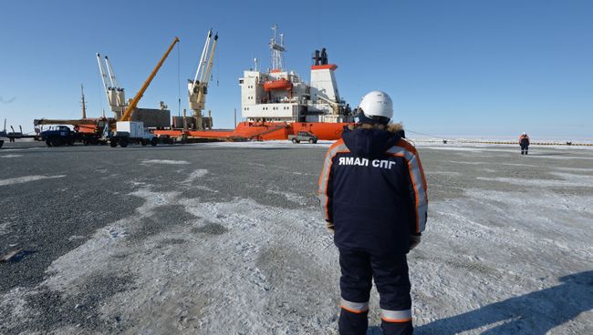 Строительство завода по производству сжиженного природного газа на Ямале. Архивное фото Строительство завода по производству сжиженного природного газа на Ямале. Архивное фото