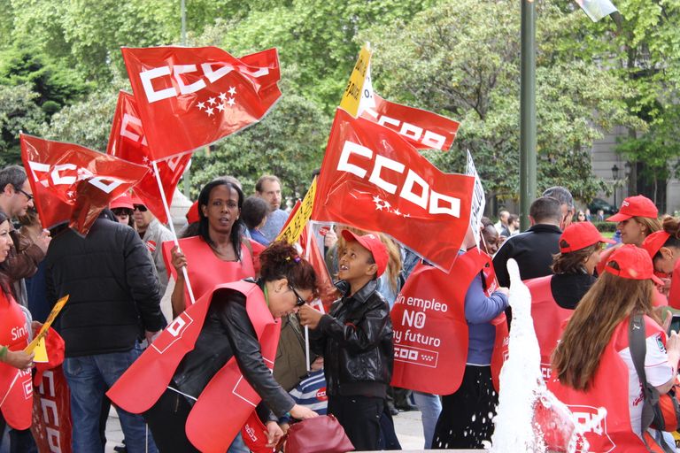 Первомайский митинг в Мадриде Первомайский митинг в Мадриде