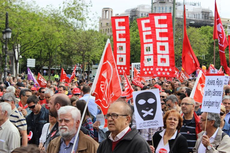 Первомайский митинг в Мадриде Первомайский митинг в Мадриде