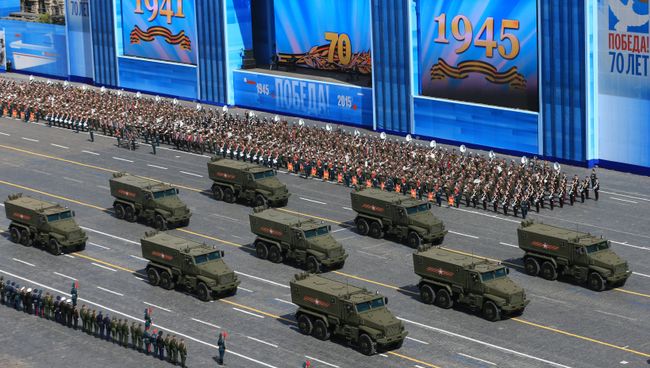 Военный парад в ознаменование 70-летия Победы в Великой Отечественной войне 1941-1945 годов. Архивное фото