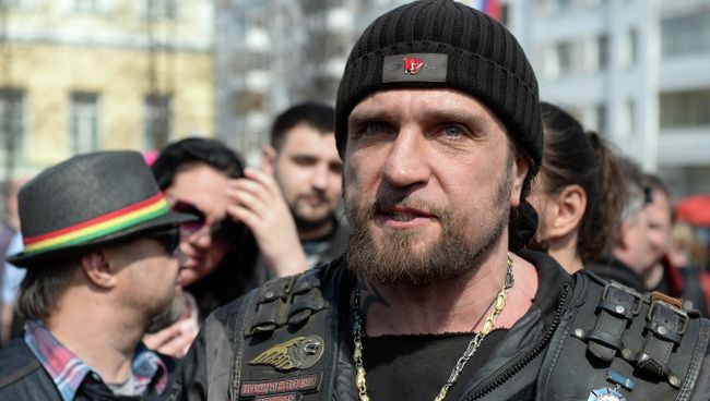 Президент Всероссийского мотоклуба Ночные волки Александр Залдостанов (Хирург). Архивное фото