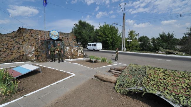 Блокпост российских миротворцев в Приднестровье. Архивное фото