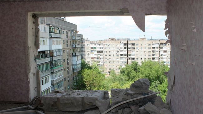 Последствия обстрела города Горловки Донецкой области