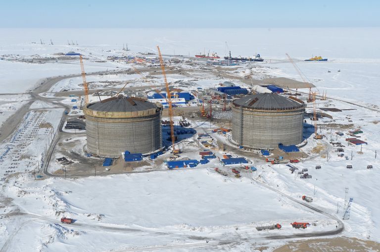 Строительство завода по производству сжиженного природного газа на Ямале. Архивное фото
