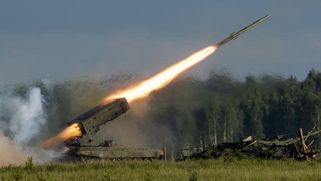 Пуск ракеты во время демонстрационной программы Международного военно-технического форума Армия-2015