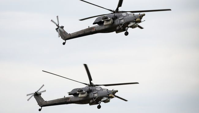 Вертолеты Ми-28 Ночной охотник. Архивное фото Вертолеты Ми-28 Ночной охотник. Архивное фото