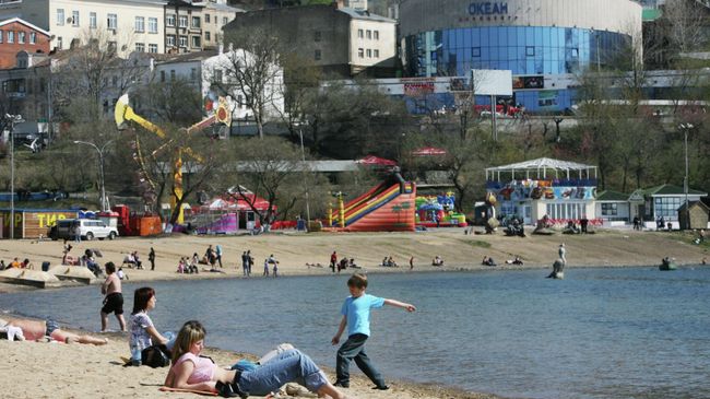 Пляж во Владивостоке