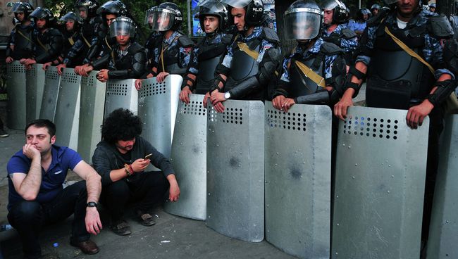 Акция протеста в Ереване. 24 июня 2015