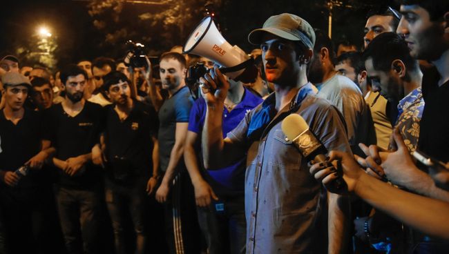 Акция протеста в Ереване Акция протеста в Ереване