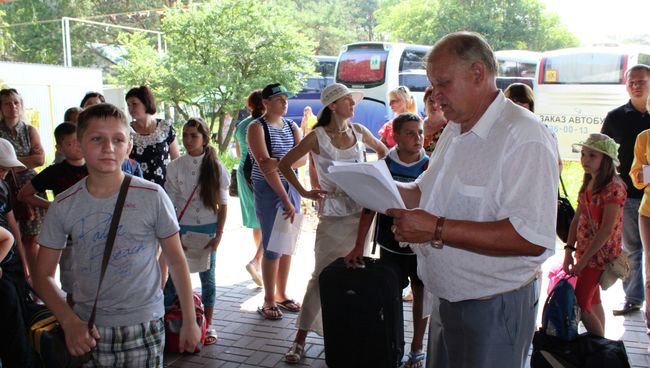 Украинские беженцы, временно проживающих на территории Курской области. Архивное фото Украинские беженцы, временно проживающих на территории Курской области. Архивное фото
