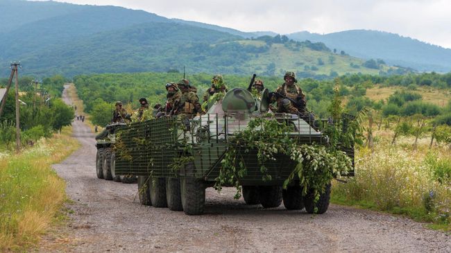 Украинские военные патрулируют местность возле Мукачево. Архивное фото. Украинские военные патрулируют местность возле Мукачево. Архивное фото.