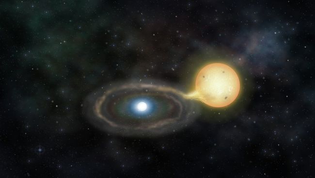Так художник представил себе двойную звезду Gaia14aae