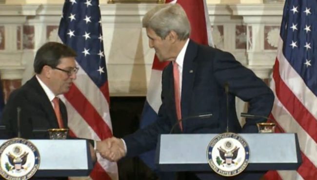Примирение Кубы и США: открытие посольства в Вашингтоне и заявления дипломатов Примирение Кубы и США: открытие посольства в Вашингтоне и заявления дипломатов
