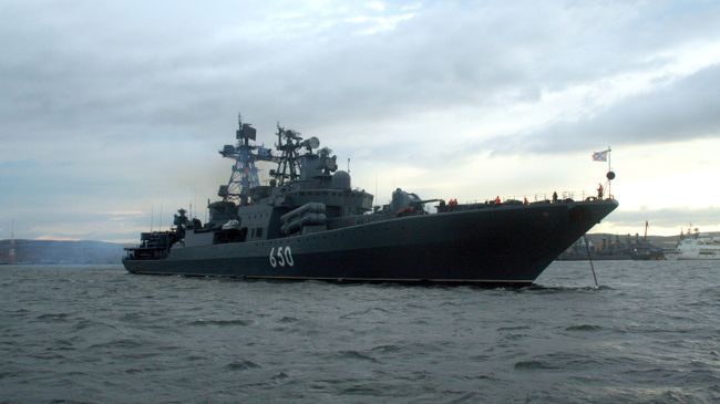Боевой корабль Северного флота - большой противолодочный корабль (БПК) Адмирал Чабаненко. Архивное фото Боевой корабль Северного флота - большой противолодочный корабль (БПК) Адмирал Чабаненко. Архивное фото