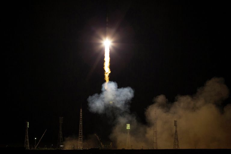 Старт космического корабля Союз ТМА-17М с космодрома Байконур Старт космического корабля Союз ТМА-17М с космодрома Байконур