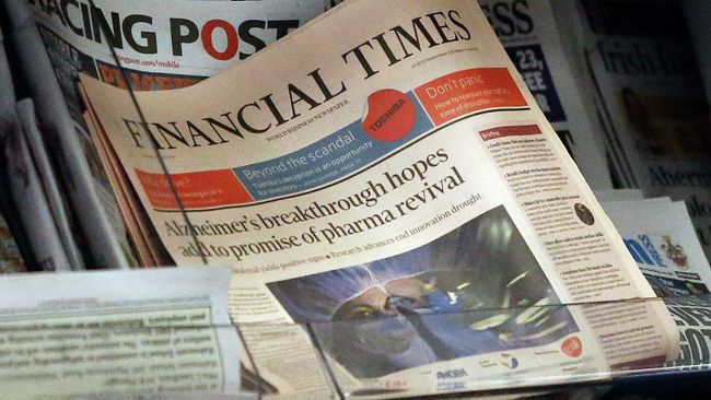 Экономическая газета The Financial Times британского издательства Pearson.