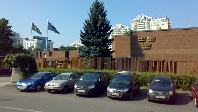 Здание посольства Швеции в Москве. Архивное фото Здание посольства Швеции в Москве. Архивное фото