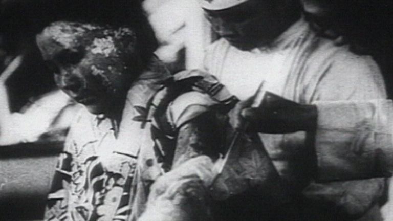 Хиросима – первая жертва ядерного оружия. Съемки 1945 года Хиросима – первая жертва ядерного оружия. Съемки 1945 года