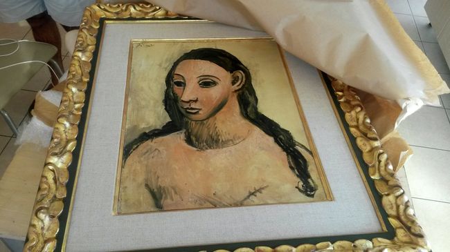 Картина Голова молодой женщины кисти Пабло Пикассо Картина Голова молодой женщины кисти Пабло Пикассо