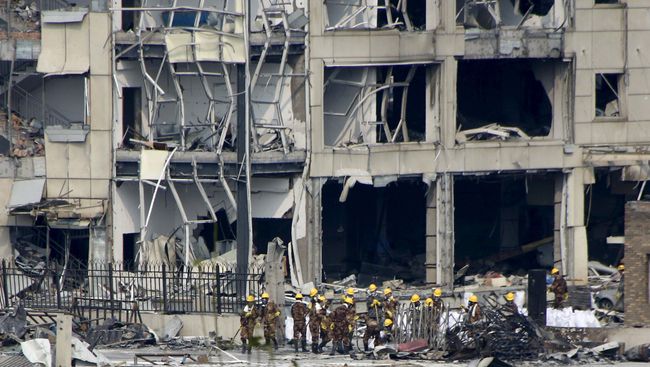 Последствия взрывов в городе Тяньцзинь, Китай Последствия взрывов в городе Тяньцзинь, Китай