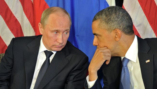 Президент России Владимир Путин и президент США Барак Обама. Архивное фото