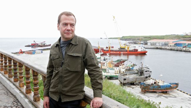 Рабочая поездка премьер-министра РФ Д.Медведева в ДФО. Курильские острова Рабочая поездка премьер-министра РФ Д.Медведева в ДФО. Курильские острова