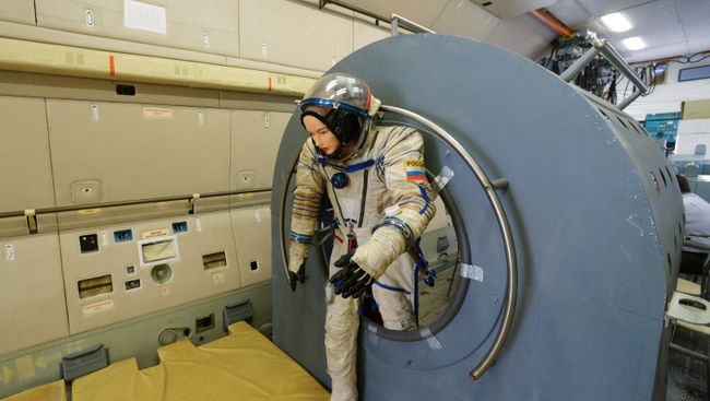 Тренажер для подготовки космонавтов. Архивное фото Тренажер для подготовки космонавтов. Архивное фото