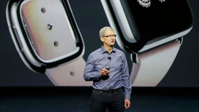 Генеральный директор Apple Тим Кук во время презентации в Сан-Франциско Генеральный директор Apple Тим Кук во время презентации в Сан-Франциско