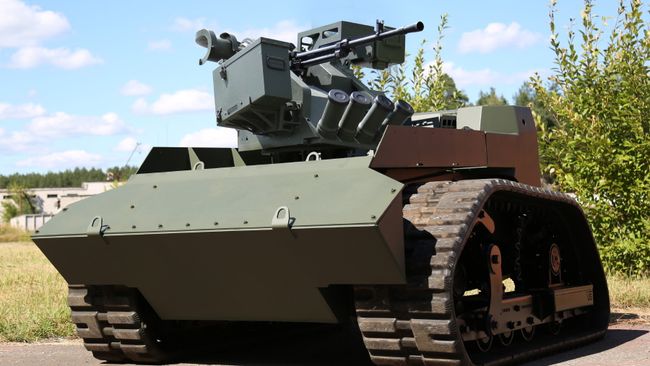 Боевой модуль Арбалет-ДМ, установленный на робототехнический комплекс АНТ-1000Р. Архивное фото Боевой модуль Арбалет-ДМ, установленный на робототехнический комплекс АНТ-1000Р. Архивное фото