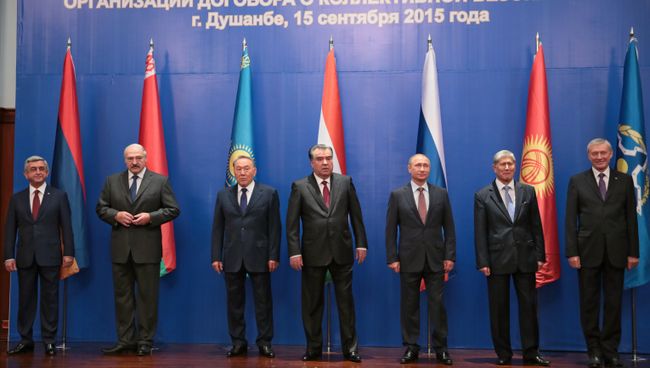 Рабочий визит президента РФ В.Путина в Таджикистан для участия в саммите ОДКБ