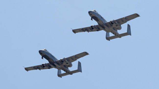 Штурмовик ВВС США A-10 Тандерболт. Архивное фото Штурмовик ВВС США A-10 Тандерболт. Архивное фото