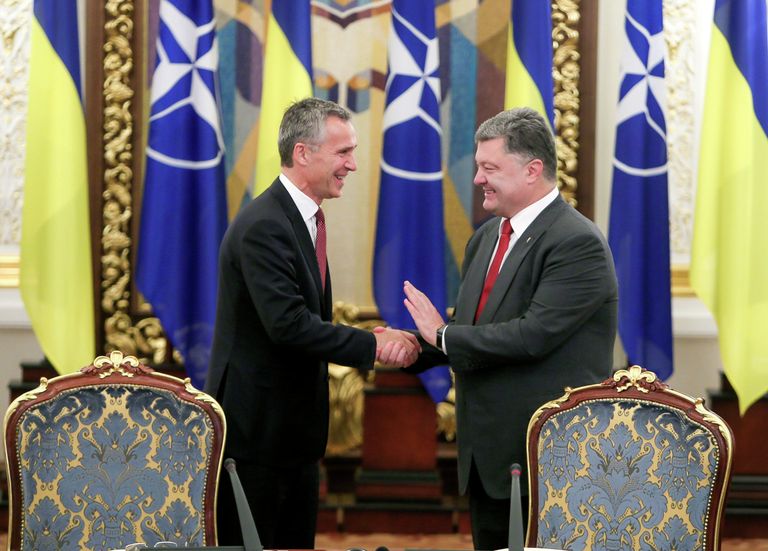 Президент Украины Петр Порошенко и генеральный секретарь НАТО Йенс Столтенберг