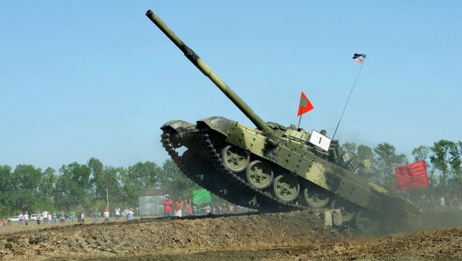 Один из участников во время соревнований танковых подразделений ополчения ДНР. Архивное фото Один из участников во время соревнований танковых подразделений ополчения ДНР. Архивное фото