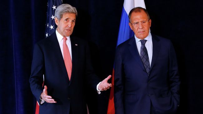 Встреча главы МИД РФ Сергея Лаврова и госсекретаря США Джона Керри в ООН Встреча главы МИД РФ Сергея Лаврова и госсекретаря США Джона Керри в ООН