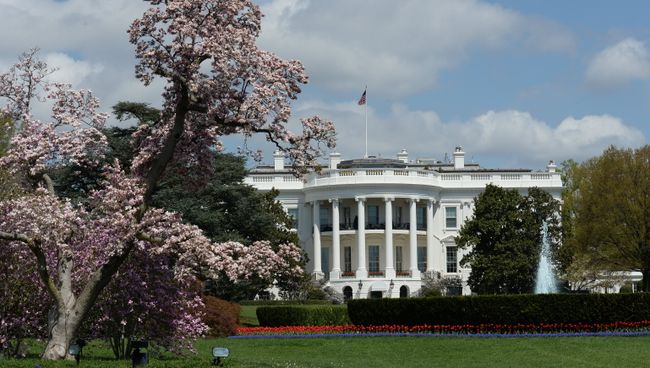 Здание Белого дома в Вашингтоне, США. Архивное фото Здание Белого дома в Вашингтоне, США. Архивное фото