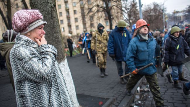 Обстановка в центре Киева. Архивное фото Обстановка в центре Киева. Архивное фото