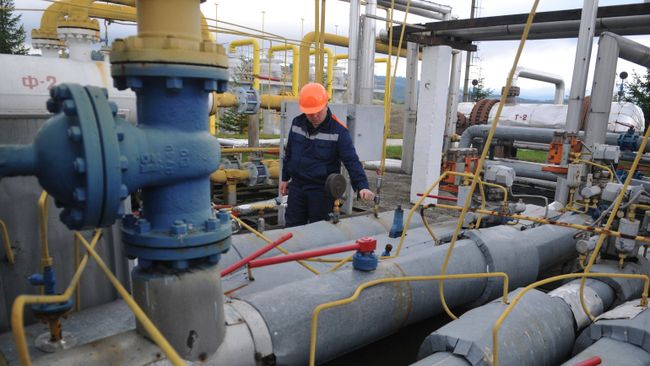 Газокомпрессорная станция Воловец в Закарпатской области, Украина. Архивное фото Газокомпрессорная станция Воловец в Закарпатской области, Украина. Архивное фото