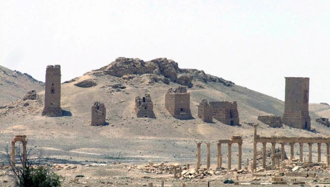 Вид Пальмиры, Сирия. Архивное фото Вид Пальмиры, Сирия. Архивное фото