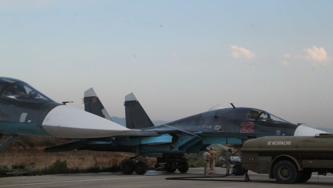 Российская боевая авиация на аэродроме Хмеймим в Сирии 
