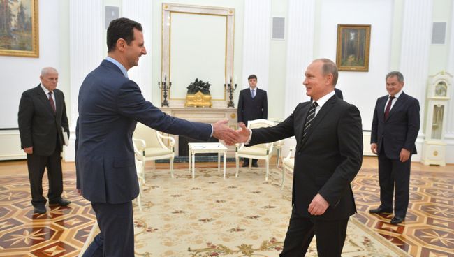 Президент России Владимир Путин и президент Сирии Башар Асад. Архивное фото Президент России Владимир Путин и президент Сирии Башар Асад. Архивное фото