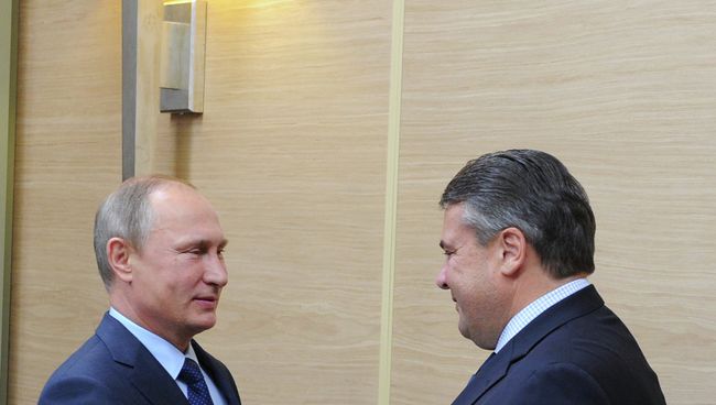 Встреча президента РФ В.Путина с вице-канцлером Германии З.Габриэлем Встреча президента РФ В.Путина с вице-канцлером Германии З.Габриэлем