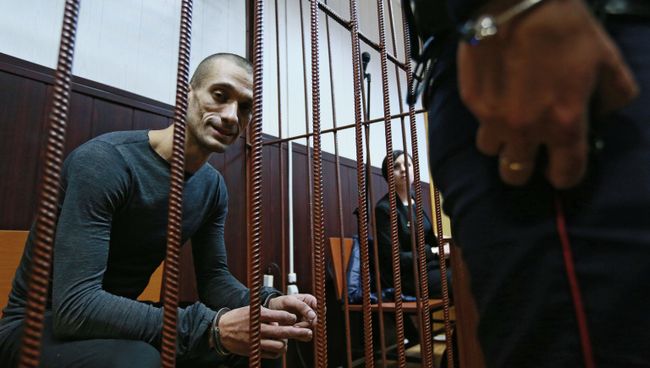 Художник Петр Павленский в Таганском суде Москвы