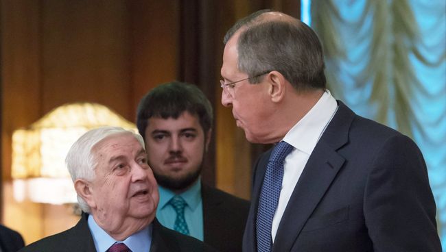 Встреча глав МИД России и Сирии С.Лаврова с В.Муаллемом. Архивное фото Встреча глав МИД России и Сирии С.Лаврова с В.Муаллемом. Архивное фото