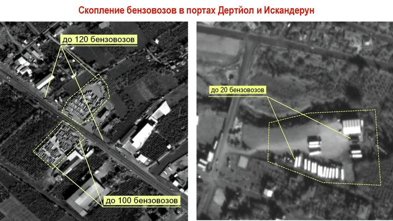 Скопление бензовозов в портах Дертйол и Искандерун Скопление бензовозов в портах Дертйол и Искандерун