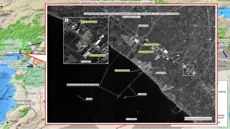 Скопление автомобильной техники в районе Дертйол (Турция) Скопление автомобильной техники в районе Дертйол (Турция)