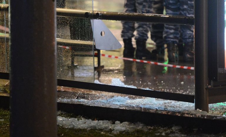 Остановка общественного транспорта на улице Покровка в Москве, где произошел взрыв неизвестного взрывного устройства Остановка общественного транспорта на улице Покровка в Москве, где произошел взрыв неизвестного взрывного устройства