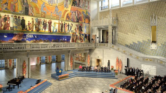 Церемония награждения Нобелевской премией мира в Осло Церемония награждения Нобелевской премией мира в Осло